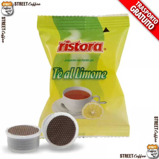 50 Cialde Capsule Tè The al Limone Ristora compatibile Lavazza espresso POINT *