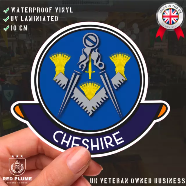 Cheshire Masonic Car Sticker | UV Laminated