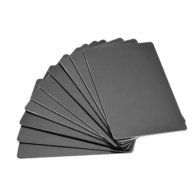 Leere Metallkarte 80x50x0.8mm Eloxierte Aluminiumplatte Schwarz 15 Stück