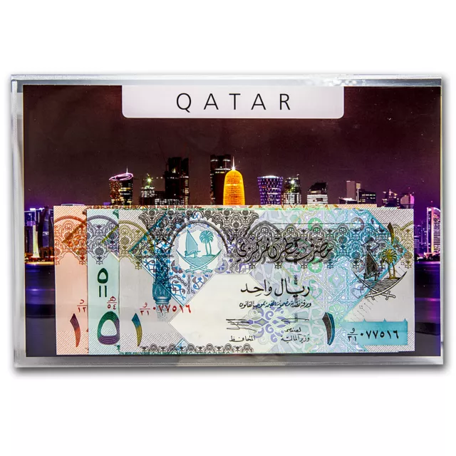 2003 Qatar 1-10 Riyals Banknotes Set Unc - SKU #88143