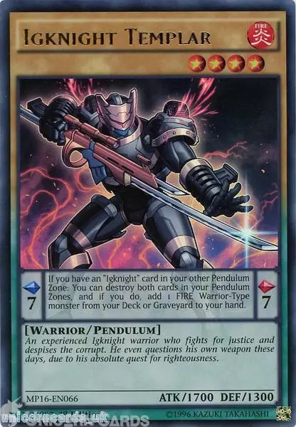 MP16-EN066 Igknight Templar Ultra Rare 1st Edition Mint YuGiOh Card