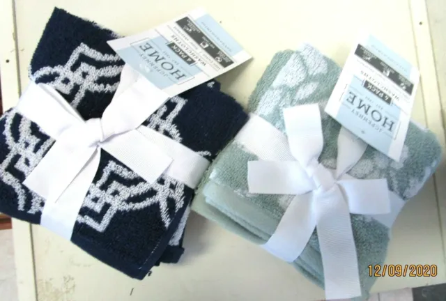 Set Of 4 Super Absorbent 100% Cotton Washcloths...2 Colors To Choose