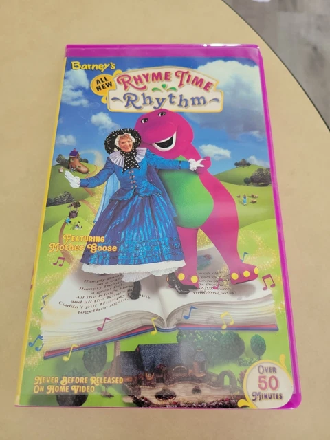Barney Rhyme Time Rhythm Vhs Video Tape Mother Goose Songs Slipcover Barney Rhyme Time Rhythm Vhs Video Tape Mother Goose Songs Slipcover