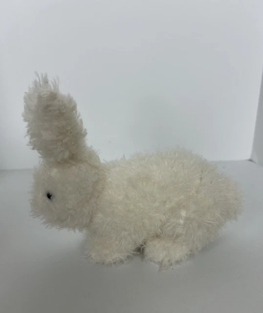 Small 7" Jellycat Cream Hoppity Bunny Rabbit White Plush Stuffed Animal