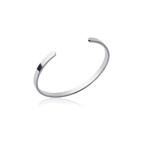Bracelet Jonc Tube Ouvrable En Argent Massif 925 - 60/8 Mm, 14.5 Grammes - Neuf Avec étiquettes (Tchip'Or Paris)