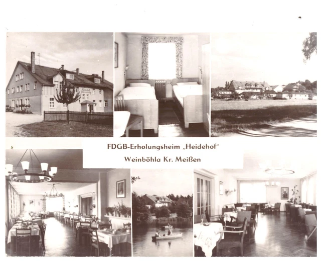Alte Foto AK  FDGB Heim Heidehof Weinböhla    ungel.