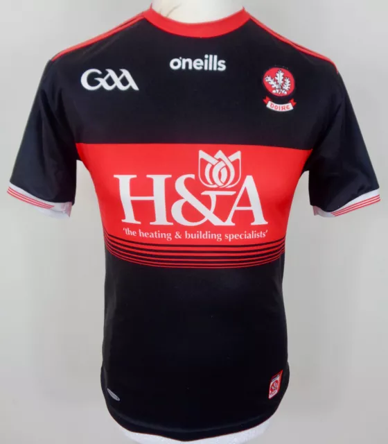 2020 DERRY GAA - O'Neills Gaelic Away Football Shirt - Mens Size Small Tight Fit