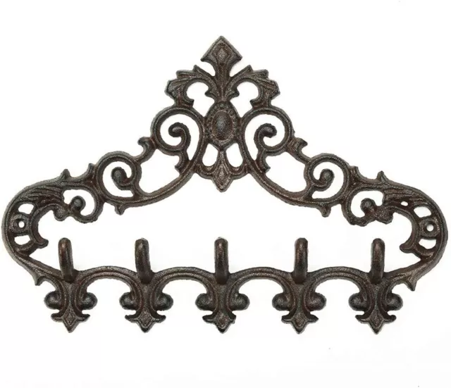 Sungmor Cast Iron Coat Hooks Rustic Wall-Mounted Decor Hanger for Hats Clothes