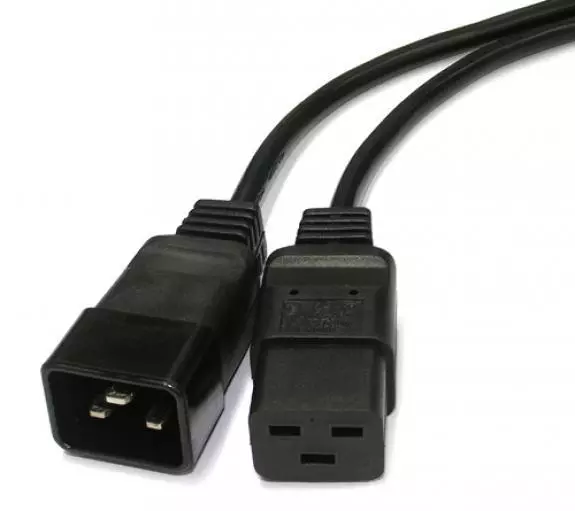 Power Extension Cable IEC C20 Male Plug to IEC C19 Female Socket 5m 5 metres