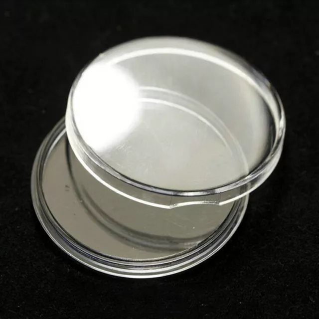 10X 40mm Applied Clear Round Cases Coin Storage Capsules Holder Plastic A Hw,K7 3