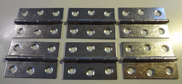 Edelstahl Scharnier Reparaturplatten 4er Set - Universal Reparaturset Für Möbel