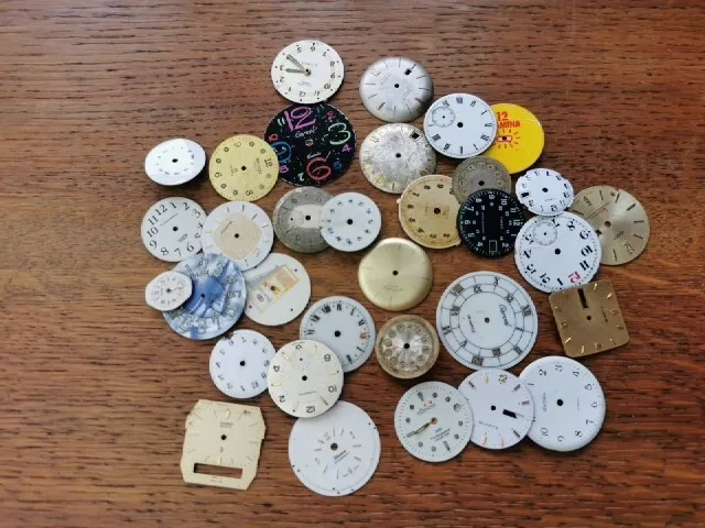 Job Lot of Vintage Watch Dials, Various Sizes, Mixed Lot, Watchmaker