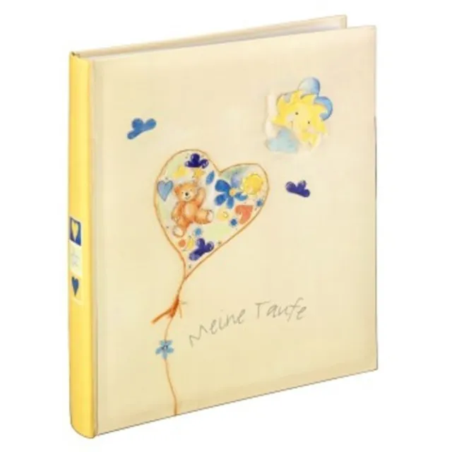 Hama Fotoalbum Buch-Album Motiv Taufe Teddy Ballon 60x Seiten Bilder Baby Kinder