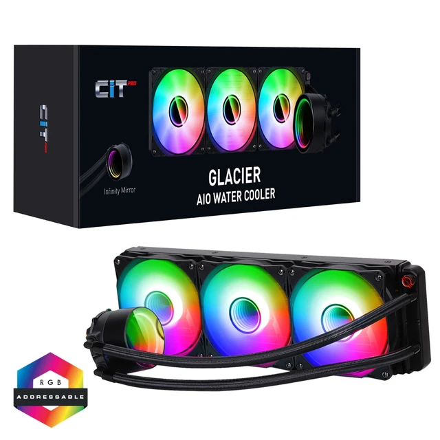 CIT PRO GLACIER 360mm ARGB AIO Water Cooler Liquid Cooling System 94.
