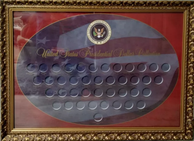 Beautiful & Classy United States Commemorative Gallery Presidential Dollar Frame