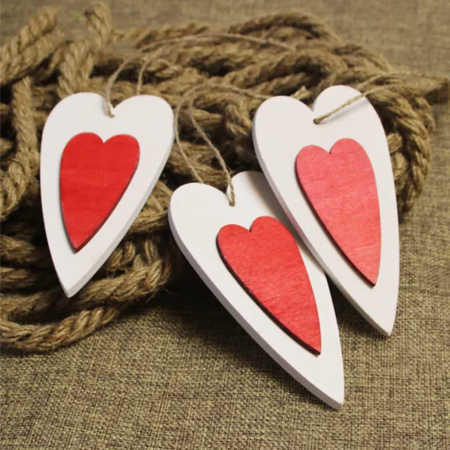 10 piezas discos de madera cortes de corazón amor astillas de corte discos de madera virutas de madera