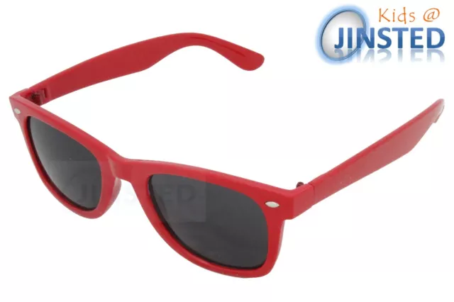 Childrens Red Frame Sunglasses Kids Childs Sunnies UV400 Cool KR003