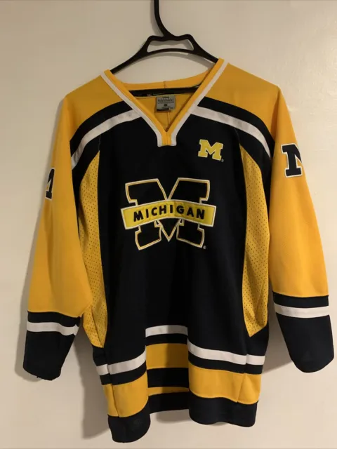 Colosseum Athletics University Of Michigan Hockey Jersey Shirt Yourh XL (20).