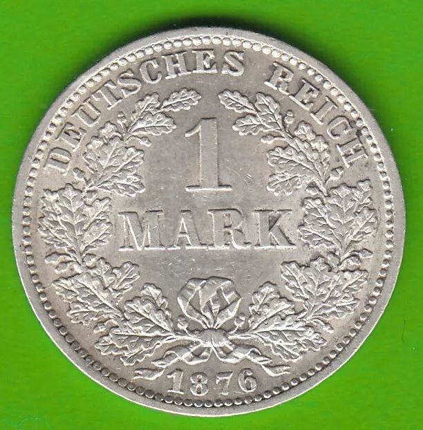 Münze Mark Silber Kaiserreich 1 Mark 1876 F Stuttgart in vz hübsch nswleipzig