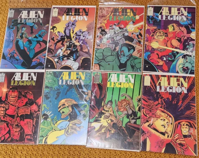 Lot of (8) Marvel Epic Comics - 1987, 1988. The Alien Legion - Issues #1-8