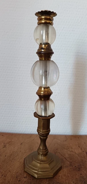 Paire De Bougeoirs En Laiton Doré NIJHOF HOLLAND – Décoration Vintage