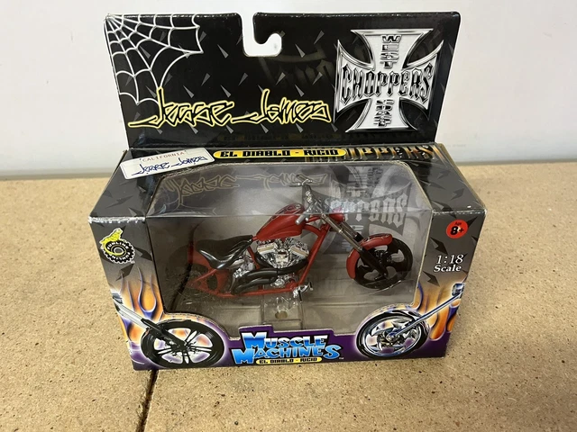 2003 Sealed Jesse James West Coast Choppers 1:18 El Diablo Rigid Muscle Machines