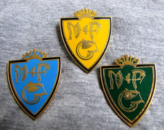 Lot De 3 Broches émaillées Vintage Marithé + François Girbaud - Années 80, Paris, Bronze