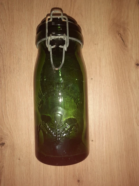 3 BOCAL VERRE LA LORRAINE CHARDON LORRAIN XIXème 75 cl et 1 L ART POPULAIRE