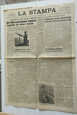 Giornale quotidiano La Stampa 25 gennaio 1943 un' altra posizione nemica espugna 
