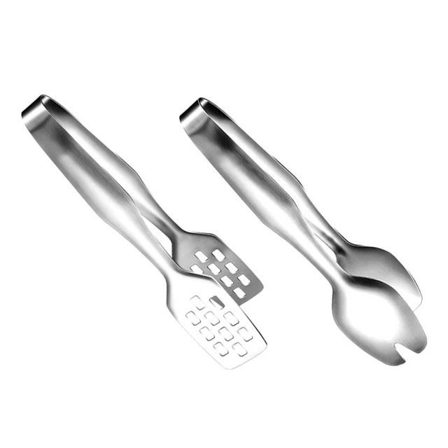 2 Pcs Bread Clamp Tongs Stainless Steel Food Tongs Stainless Steel Tongs