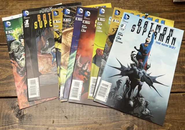 Batman Superman #1-5, 7, 8, Annual 2 & One Shot (DC 2013) The New 52  Lot Of 9