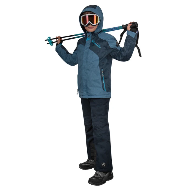 Kinderskianzug Schneeanzug Gr. 128 blau Skijacke Skihose dunkel blau