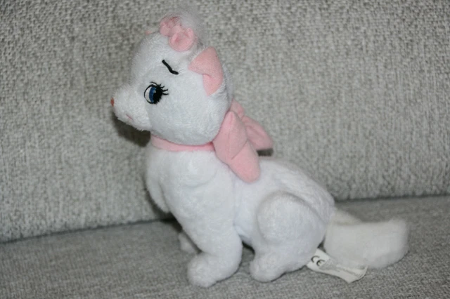 Disney Nicotoy Doudou Peluche Marie Chat Des Aristochats Blanc Noeud Rose Kom9