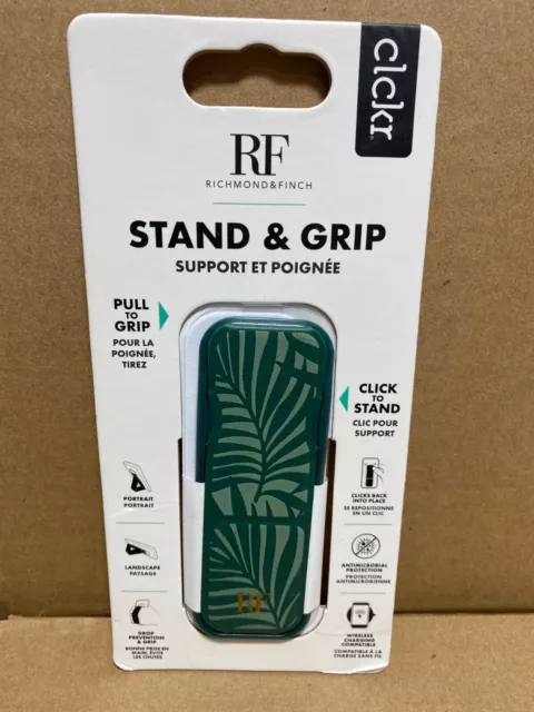 Clckr Stand & Grip Strap Phone Holder Kickstand Green Palm for iPhone/Galaxy 2