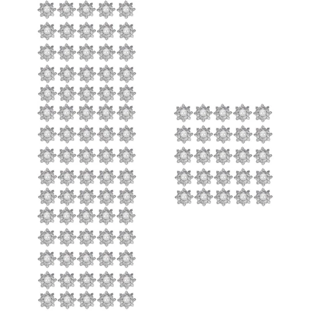 Rhinestone Decor White Snowflake Buttons Snowflake Drill Buckle Rhinestones