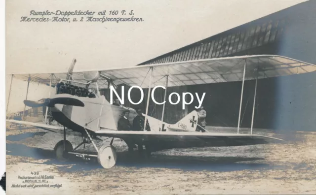 Foto Flugzeug Oldtime Rumpler Militär  Doppeldecker  X121