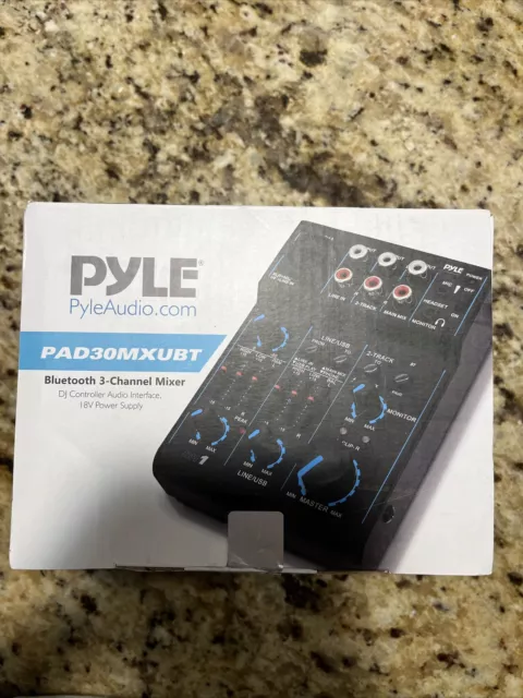 Pyle Pro PAD30MXUBT Bluetooth-Enabled 3-Channel DJ Mixer / Audio Interface