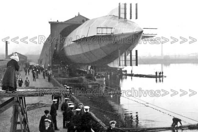 Rww-69 Vicker's Naval Airship Launch At Barrow In Furness C1911. Photo