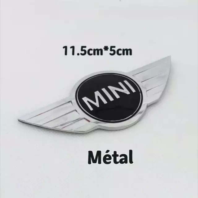 Logo Mini Cooper En Métal 11.5*5cm Capot Emblème Arrière étiquette de canopée