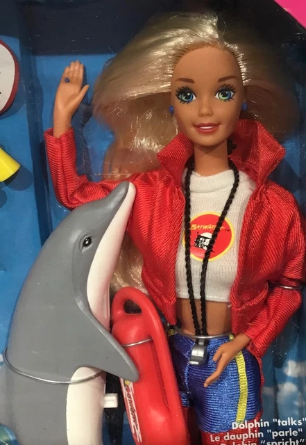 1994 BAYWATCH BARBIE doll NRFB Superstar face Pamela Anderson