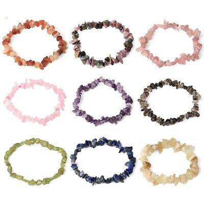 Irregular Chips Natural Stone Bracelet Asymmetry Beads Crystal Quartz Bracelets