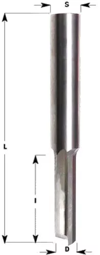 Vhw Muesca Fresadora D3, 10x10x60mm S6 2Z VHM Fresa Acabado Recto Par S1012.88