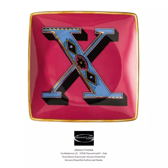 Versace Rosenthal - Holiday Alphabet - X - Untertasse / Tasse CM 12 -reseller