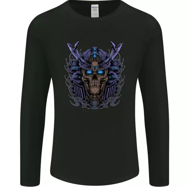 Samurai Skull MMA Martial Arts Gym Training Mens Long Sleeve T-Shirt