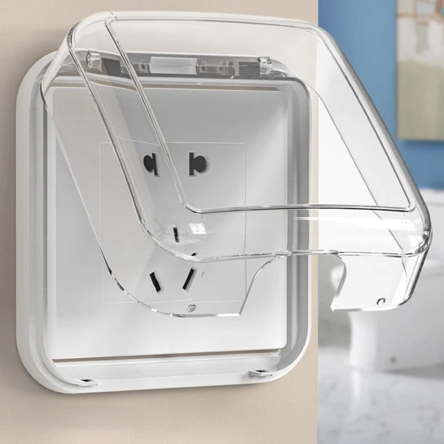 Presa in plastica scatola impermeabile montata a parete copertura spina elettrica parete
