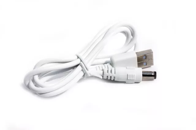 90cm USB White Charger Power Cable for Motorola MBP10 MBP-10 Baby Monitor