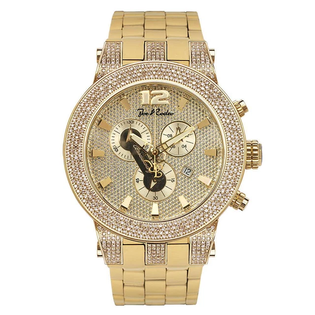 Joe Rodeo Diamond Men's Watch - BROADWAY gold 5 ctw