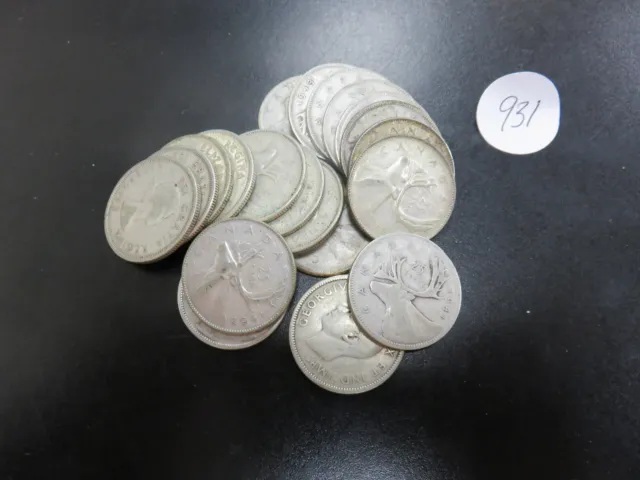 $5.00 Face Value 80% Silver Canadian 25 Cents