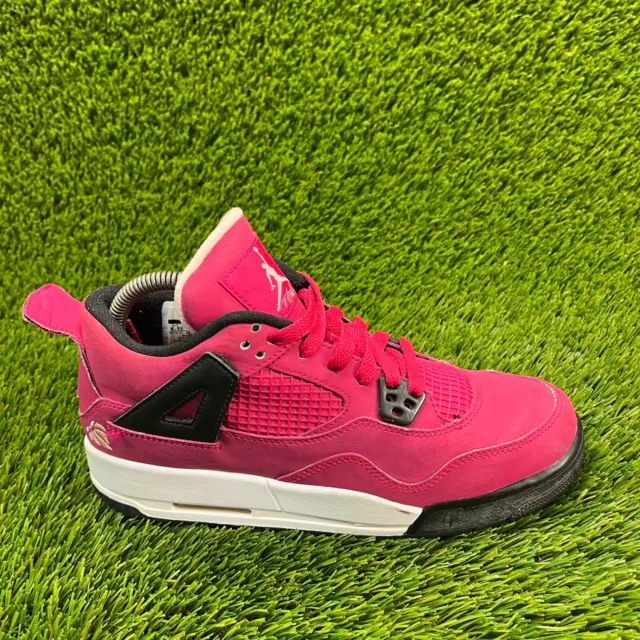 Nike Air Jordan 4 Retro Girls Size 6.5Y Pink Athletic Shoes Sneakers 487724-601
