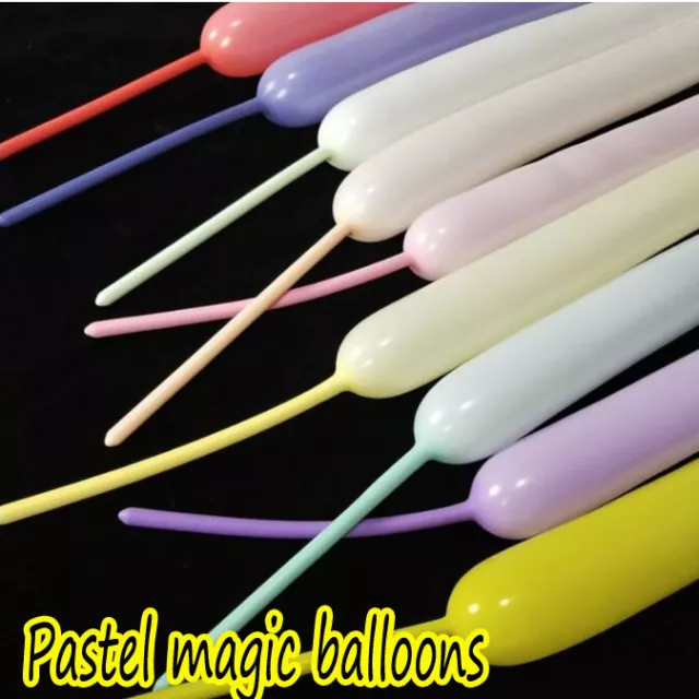 Pastel Long Magic Balloons Different Color Latex 260Q Traditional Modelling